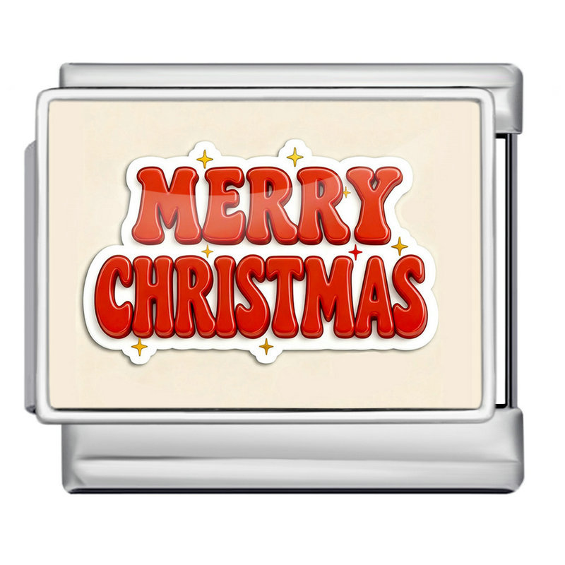 Christmas Series DIY Modular Stainless Steel Bangle Handmade Italian Modular Accessories Bracelet Wholesale