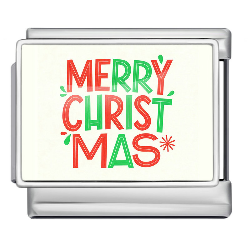 Christmas Series DIY Modular Stainless Steel Bangle Handmade Italian Modular Accessories Bracelet Wholesale