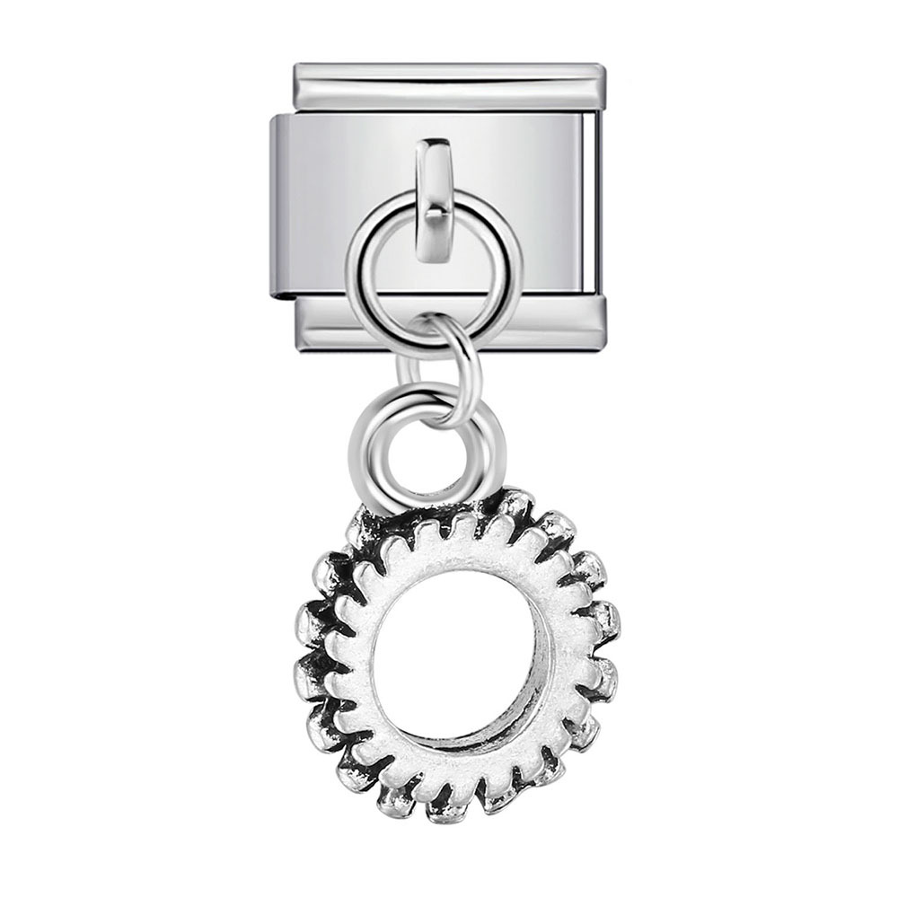 Single hook Italian modular bracelet with blue-black pendant, elastic spliced titanium steel watch strap chain