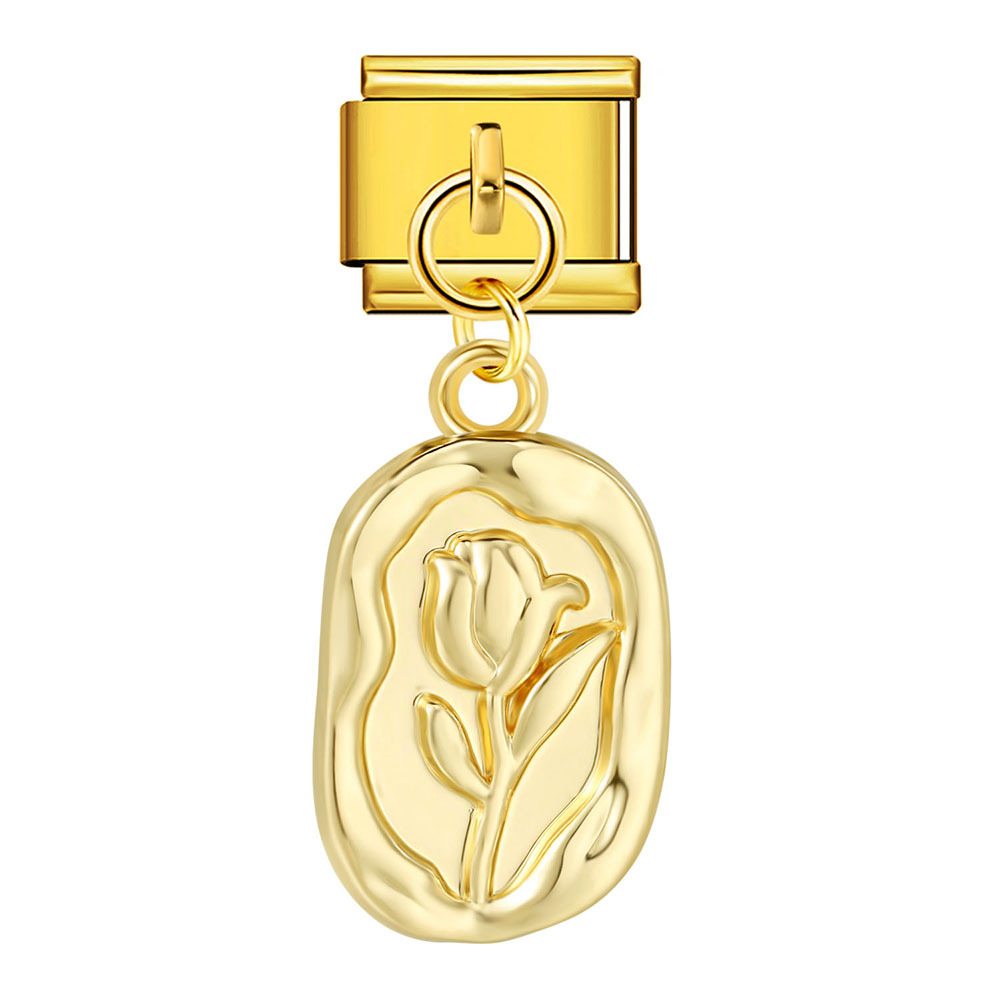 Single hook Italian modular bracelet with blue-black pendant, elastic spliced titanium steel watch strap chain