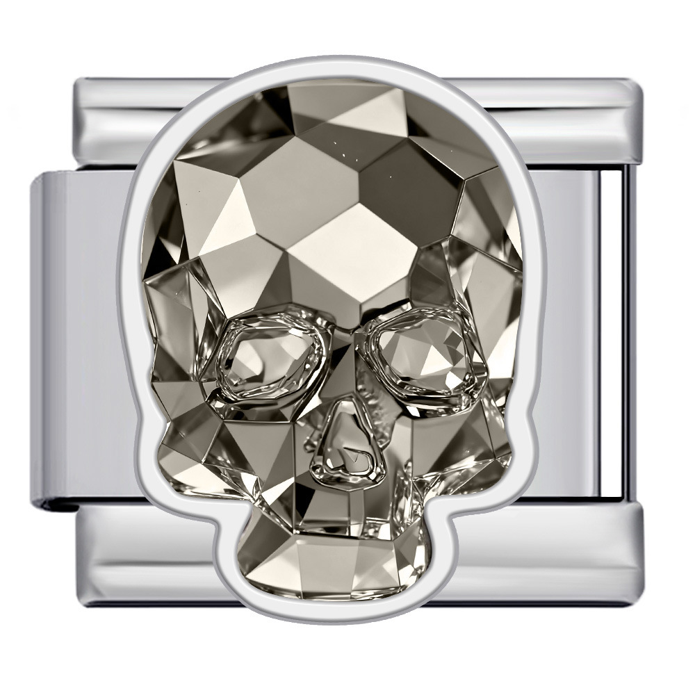 New cross-border e-commerce product featuring butterfly, bear, and skull pattern modules, stainless steel welded DIY Italian bracelet accessories.