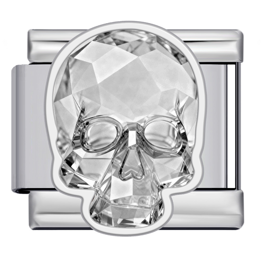 New cross-border e-commerce product featuring butterfly, bear, and skull pattern modules, stainless steel welded DIY Italian bracelet accessories.