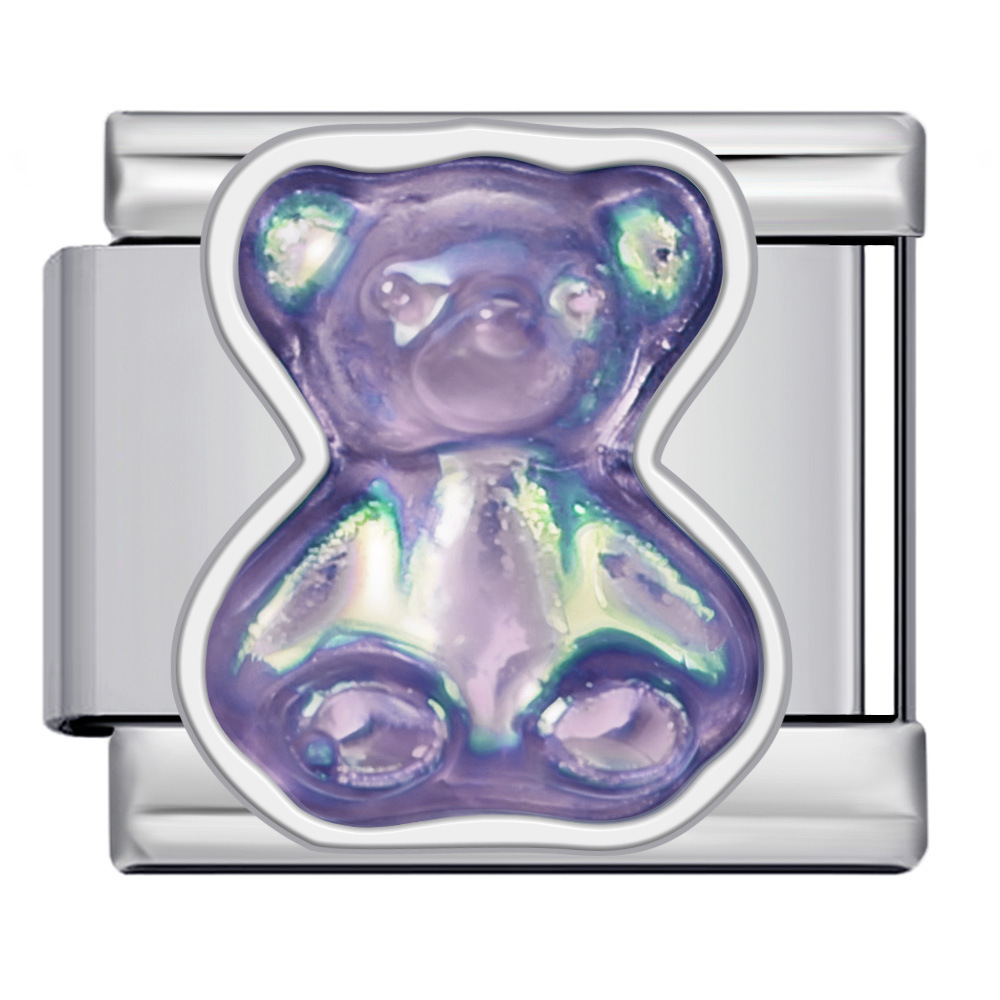 New cross-border e-commerce product featuring butterfly, bear, and skull pattern modules, stainless steel welded DIY Italian bracelet accessories.