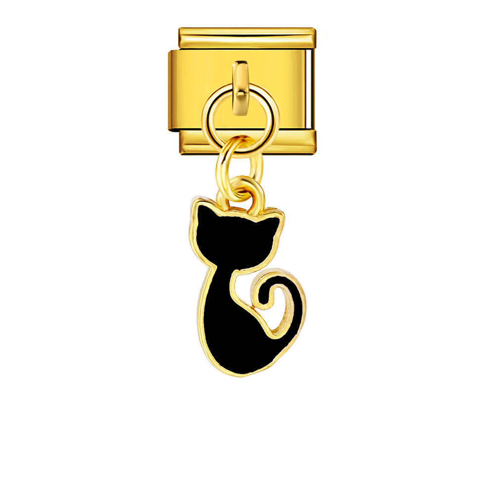 Marine life hook pendant Italian modular bracelet titanium steel spliced watch strap chain Italian Charm