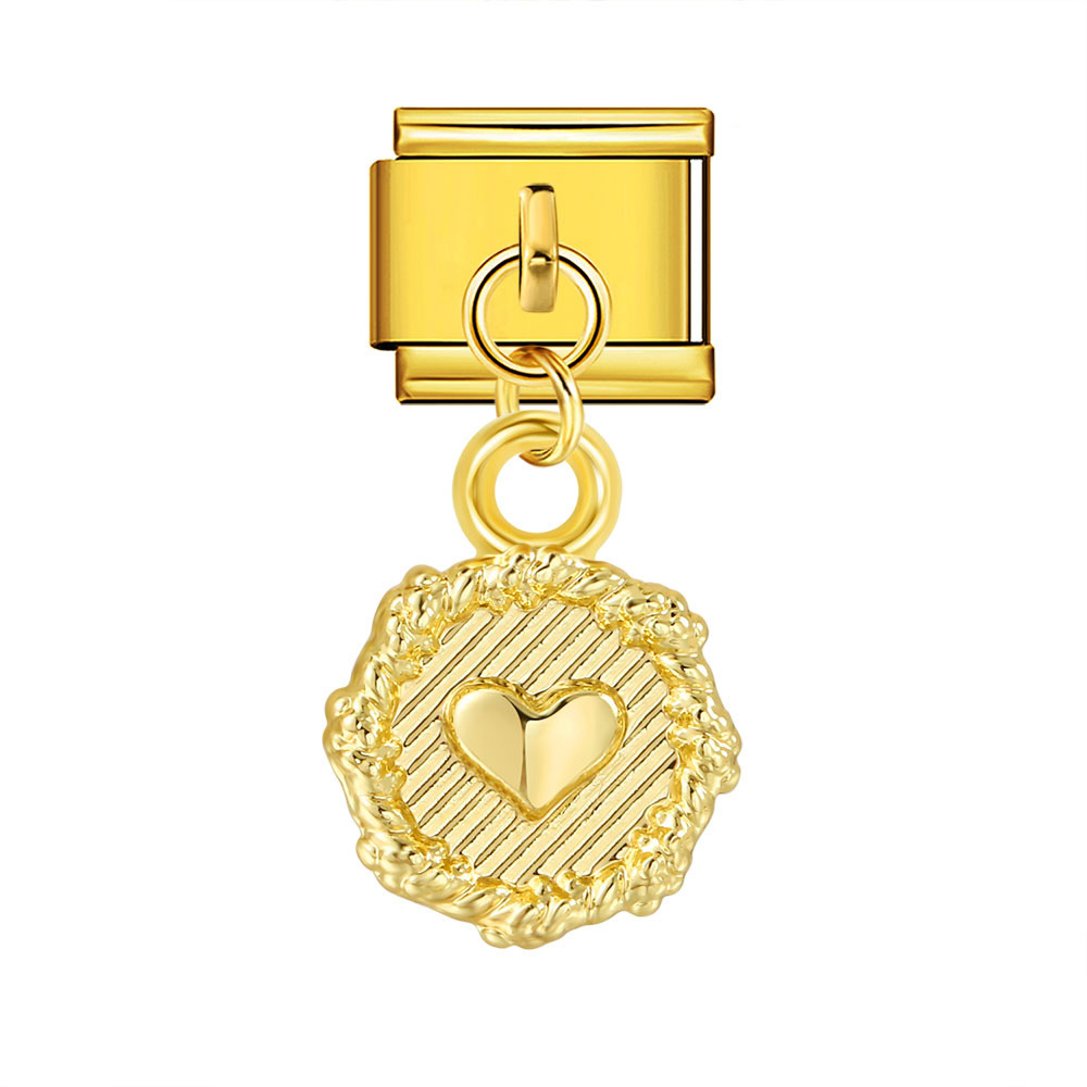 Marine life hook pendant Italian modular bracelet titanium steel spliced watch strap chain Italian Charm