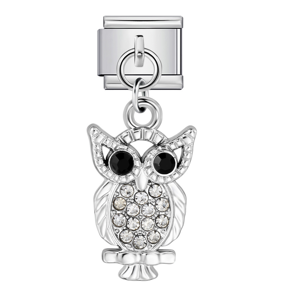 Single animal-shaped pendant, Italian modular bracelet, titanium steel hook, watch strap chain, Italian Charm
