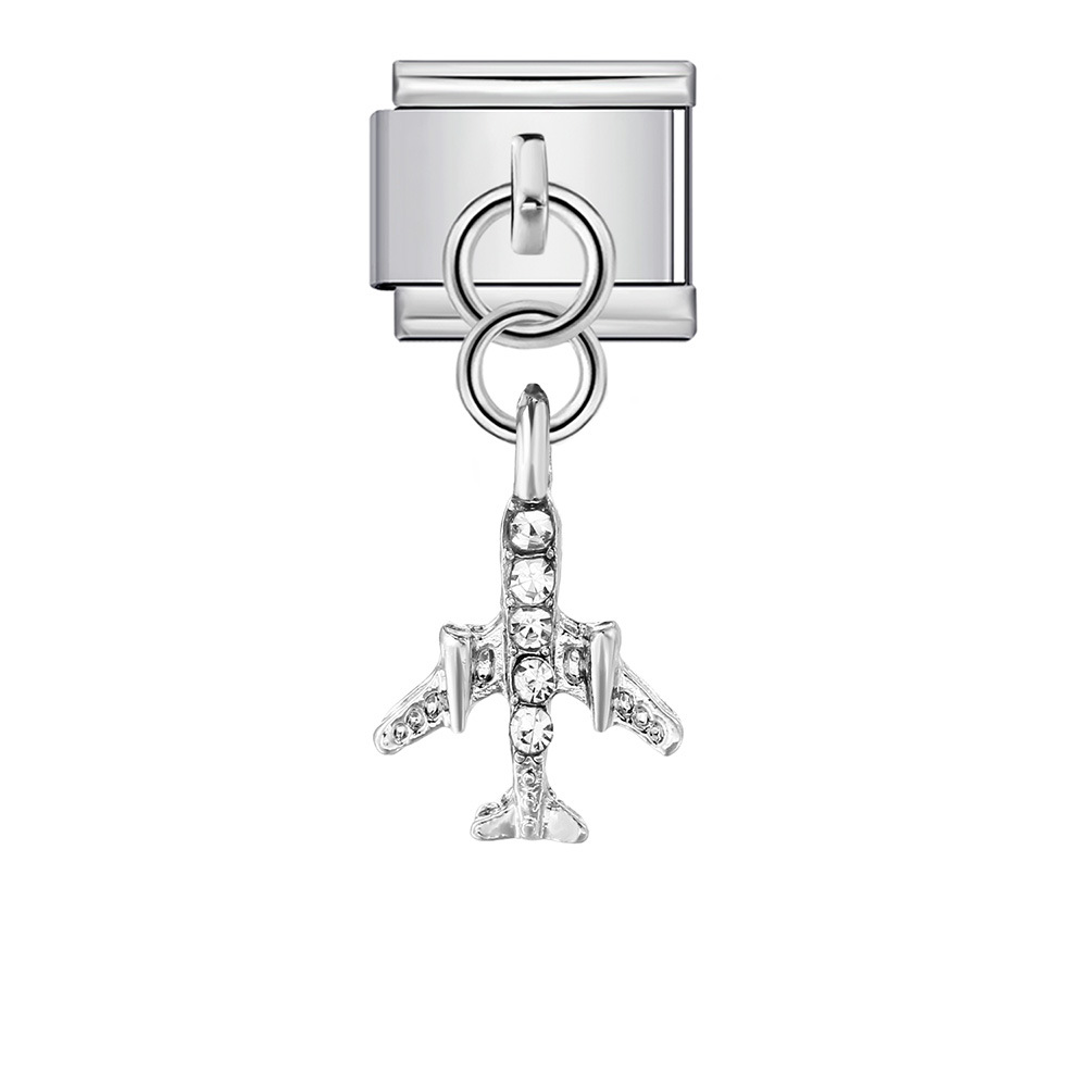Single animal-shaped pendant, Italian modular bracelet, titanium steel hook, watch strap chain, Italian Charm