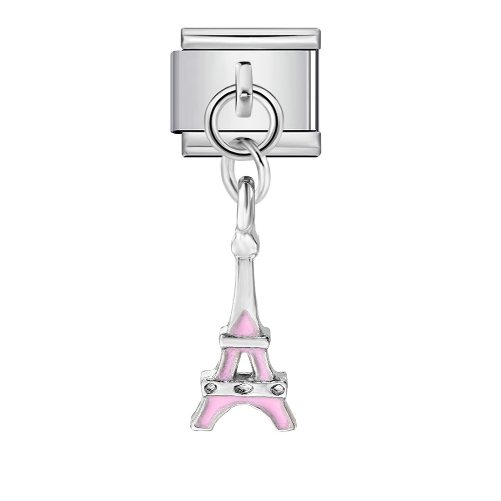 Single animal-shaped pendant, Italian modular bracelet, titanium steel hook, watch strap chain, Italian Charm
