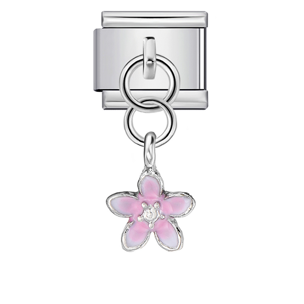 Single animal-shaped pendant, Italian modular bracelet, titanium steel hook, watch strap chain, Italian Charm