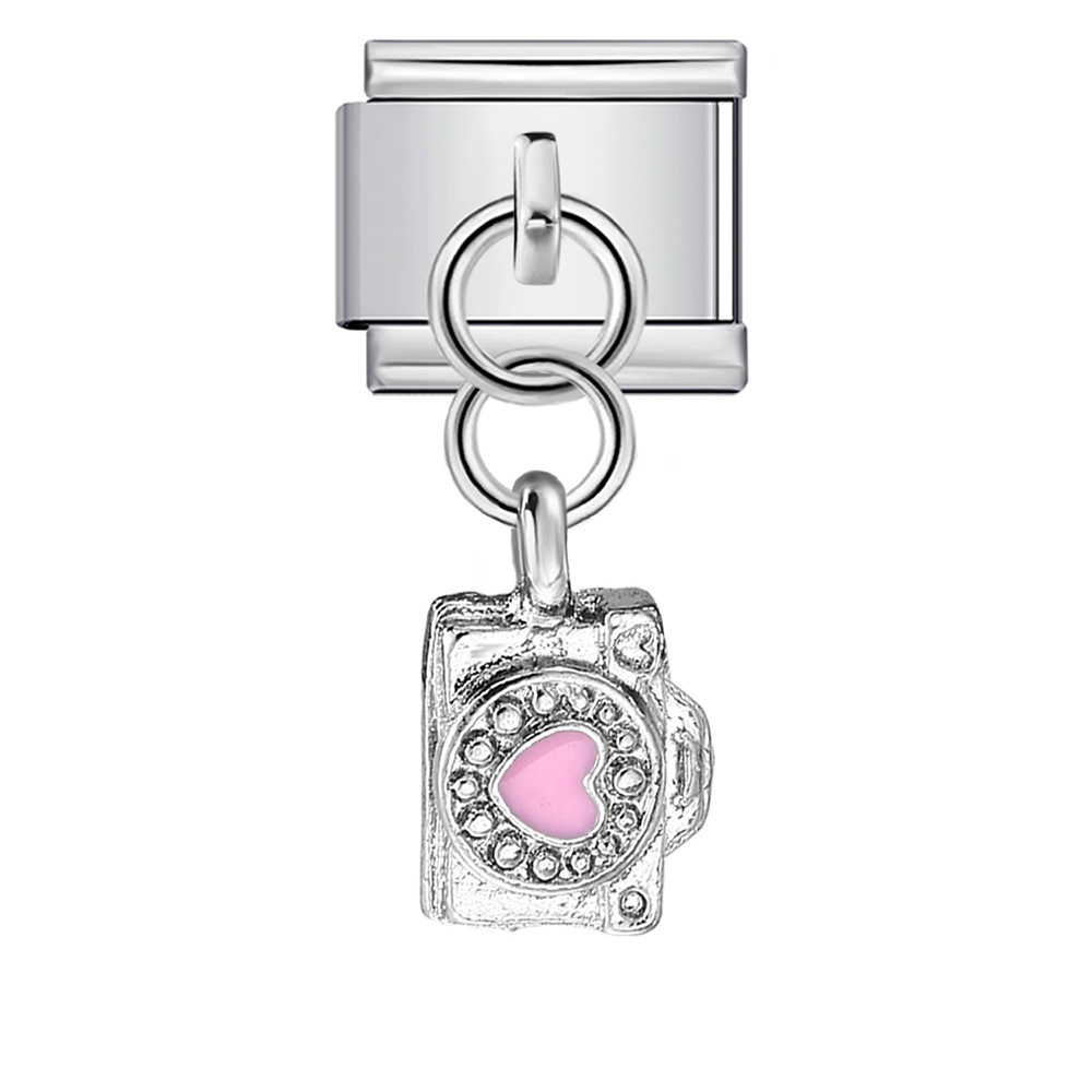 Single animal-shaped pendant, Italian modular bracelet, titanium steel hook, watch strap chain, Italian Charm