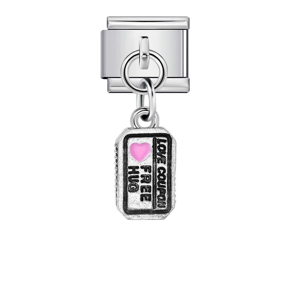Single animal-shaped pendant, Italian modular bracelet, titanium steel hook, watch strap chain, Italian Charm