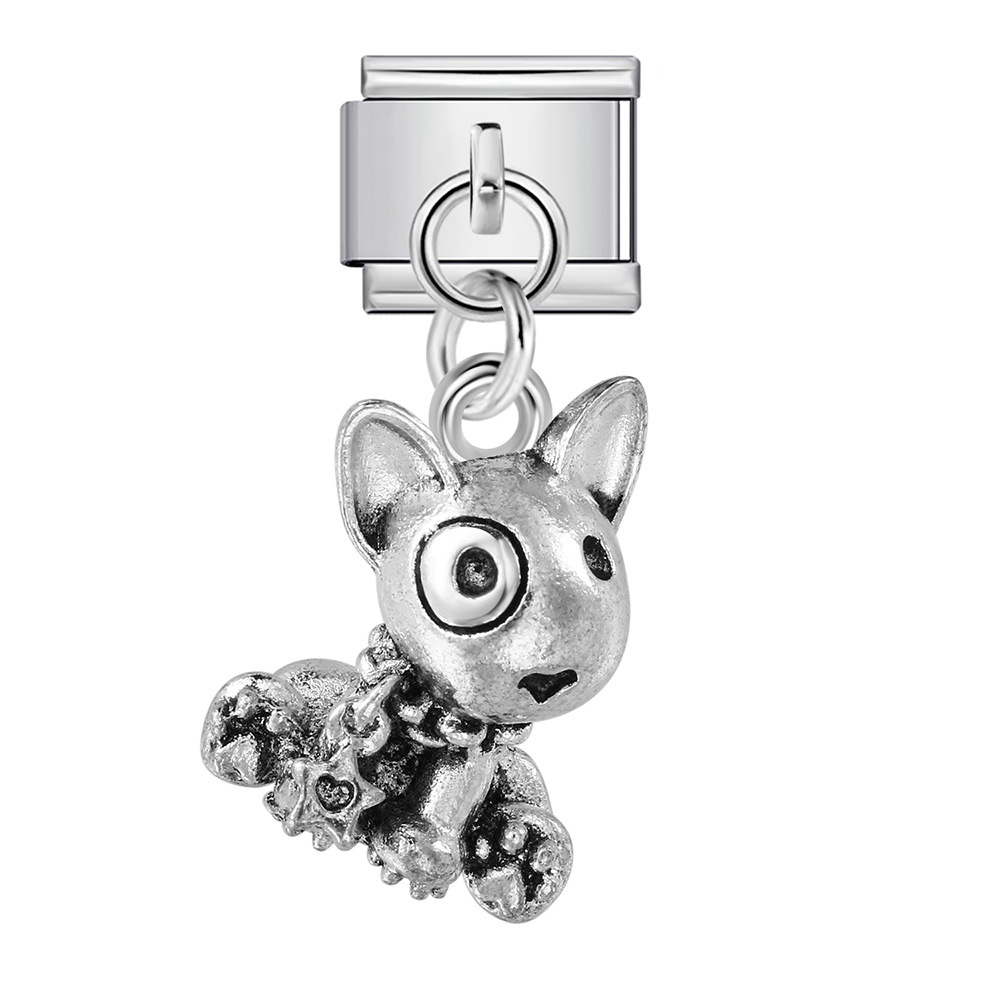 Single animal-shaped pendant, Italian modular bracelet, titanium steel hook, watch strap chain, Italian Charm