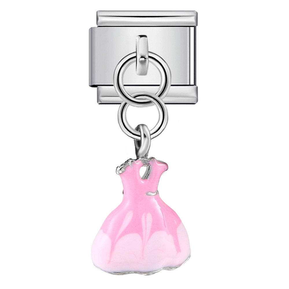 Single animal-shaped pendant, Italian modular bracelet, titanium steel hook, watch strap chain, Italian Charm