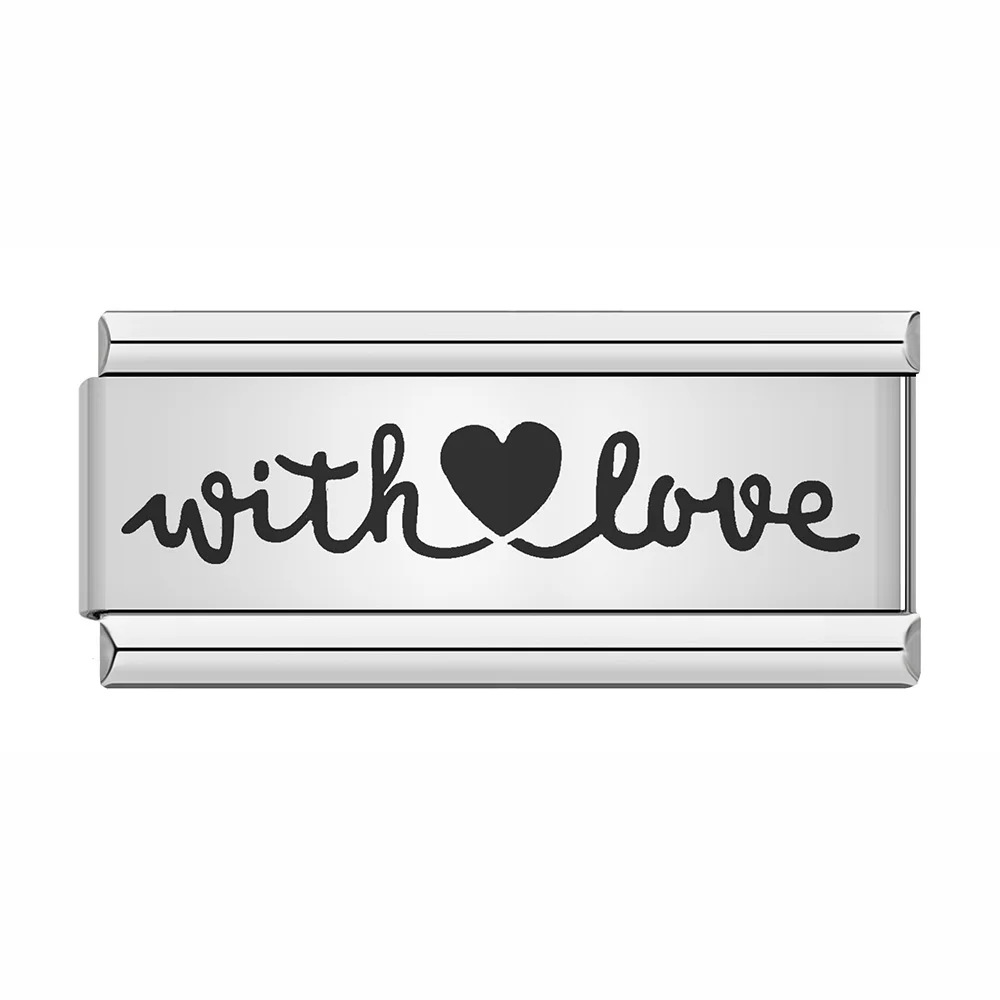 New holiday laser pattern Italian modular stainless steel DIY customizable bracelet/watch strap chain