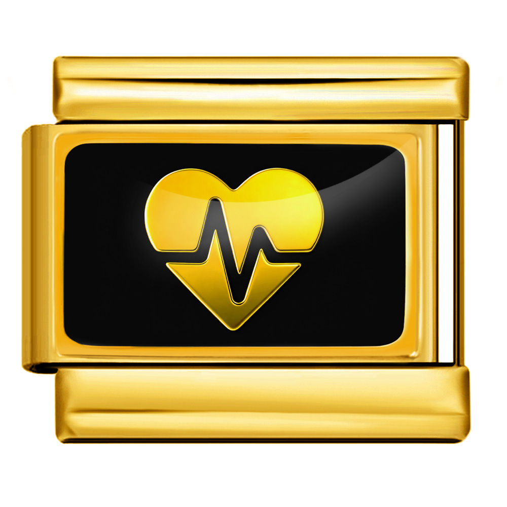 Cross-border best-selling black and gold star moon DIY spliced bracelet stainless steel handmade Italian modular accessory bracelet