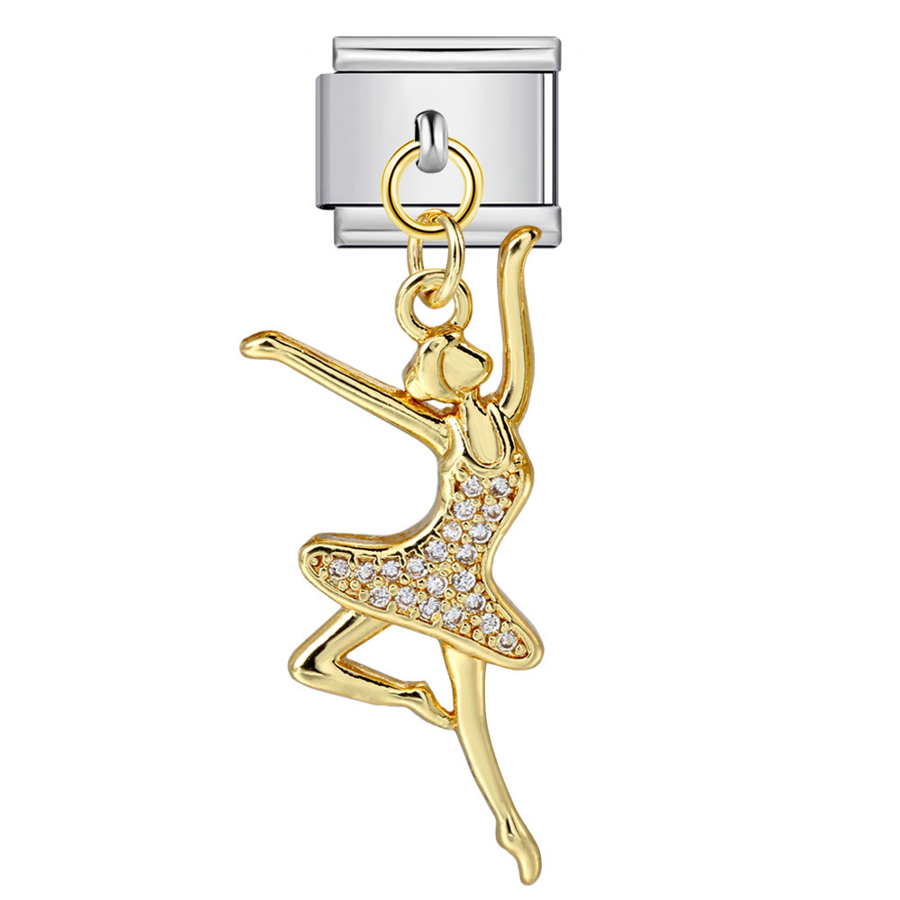 Cross-border Charms Personalized Handmade Creative Versatile Gold Pendant Fashion Retro Modular Bracelet Accessories