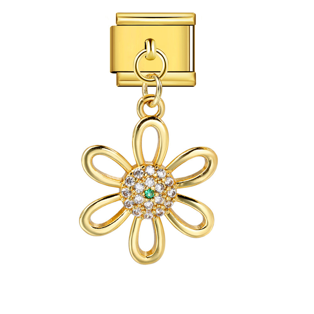 Cross-border Charms Personalized Handmade Creative Versatile Gold Pendant Fashion Retro Modular Bracelet Accessories