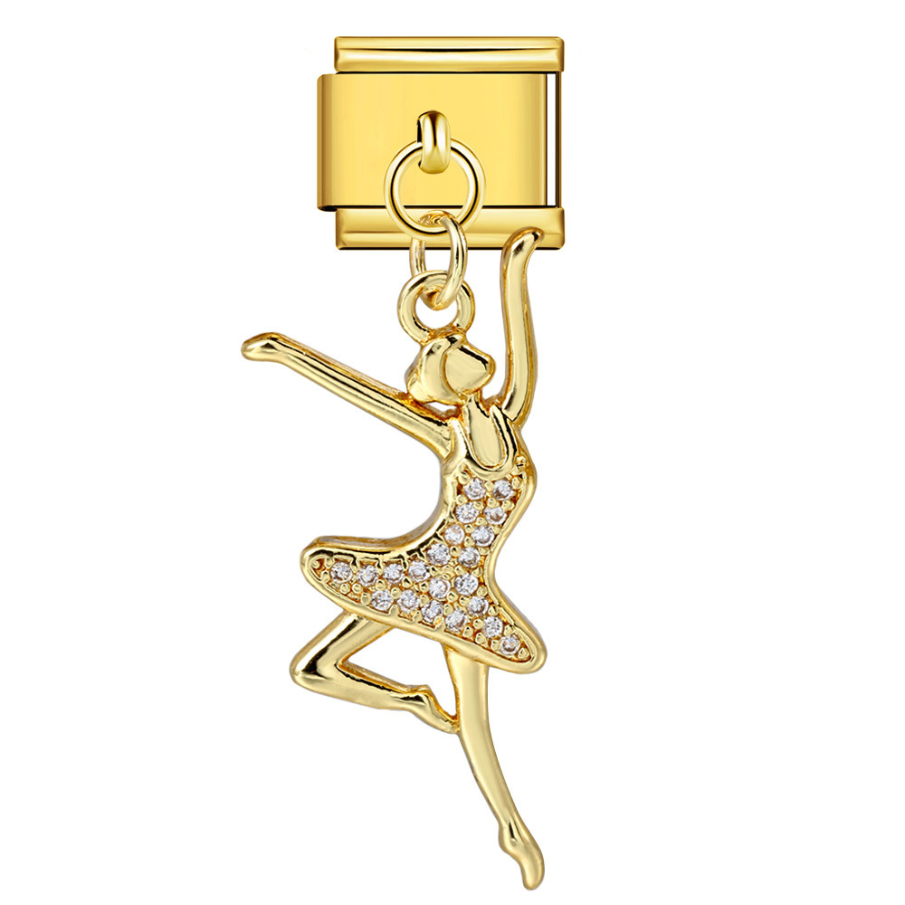 Cross-border Charms Personalized Handmade Creative Versatile Gold Pendant Fashion Retro Modular Bracelet Accessories