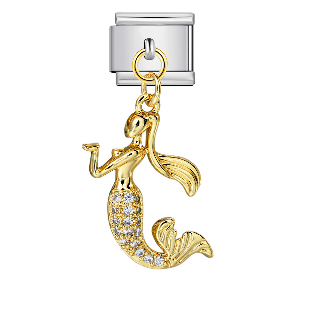 Cross-border Charms Personalized Handmade Creative Versatile Gold Pendant Fashion Retro Modular Bracelet Accessories