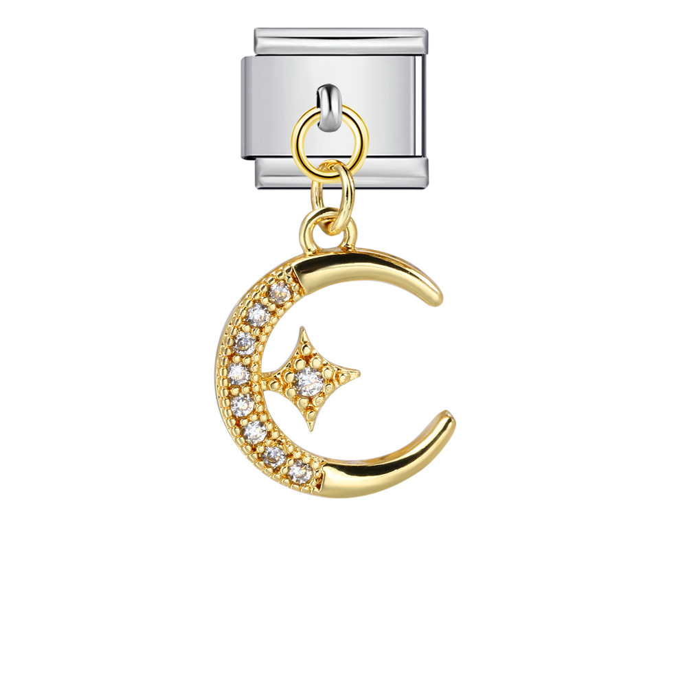 Cross-border Charms Personalized Handmade Creative Versatile Gold Pendant Fashion Retro Modular Bracelet Accessories