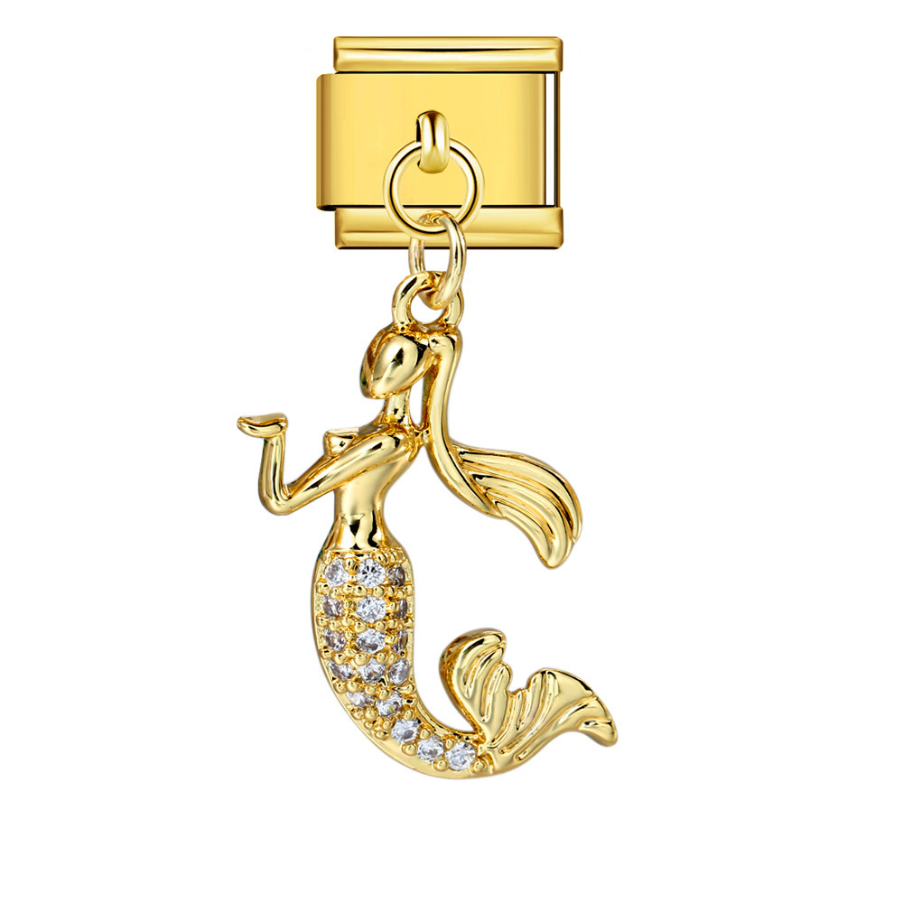 Cross-border Charms Personalized Handmade Creative Versatile Gold Pendant Fashion Retro Modular Bracelet Accessories