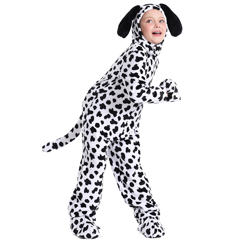 Children's Dalmatian Onesie Animal Costume Halloween Costume for Masquerade Party Performance and Parent-Child Outfit