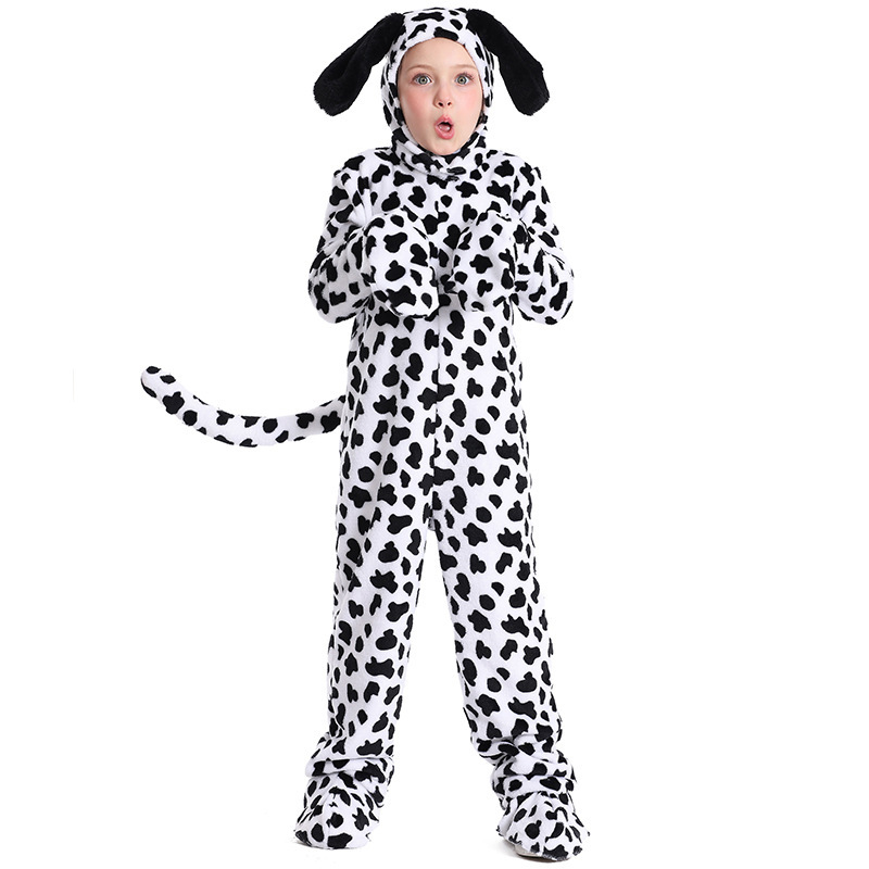 Children's Dalmatian Onesie Animal Costume Halloween Costume for Masquerade Party Performance and Parent-Child Outfit