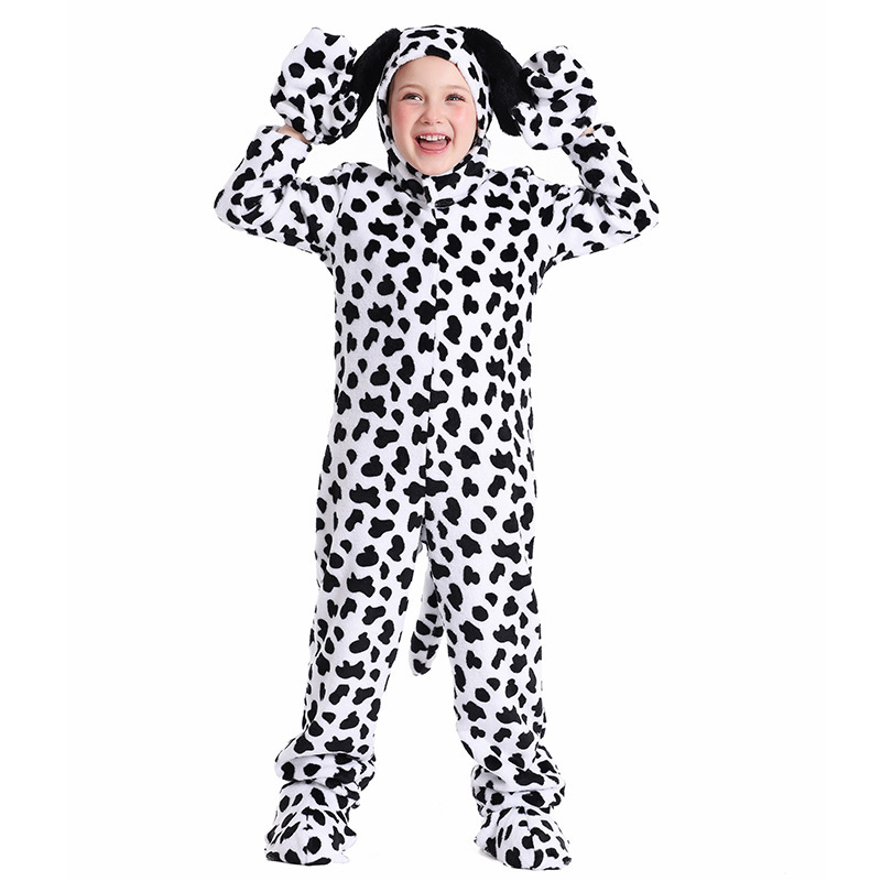 Children's Dalmatian Onesie Animal Costume Halloween Costume for Masquerade Party Performance and Parent-Child Outfit