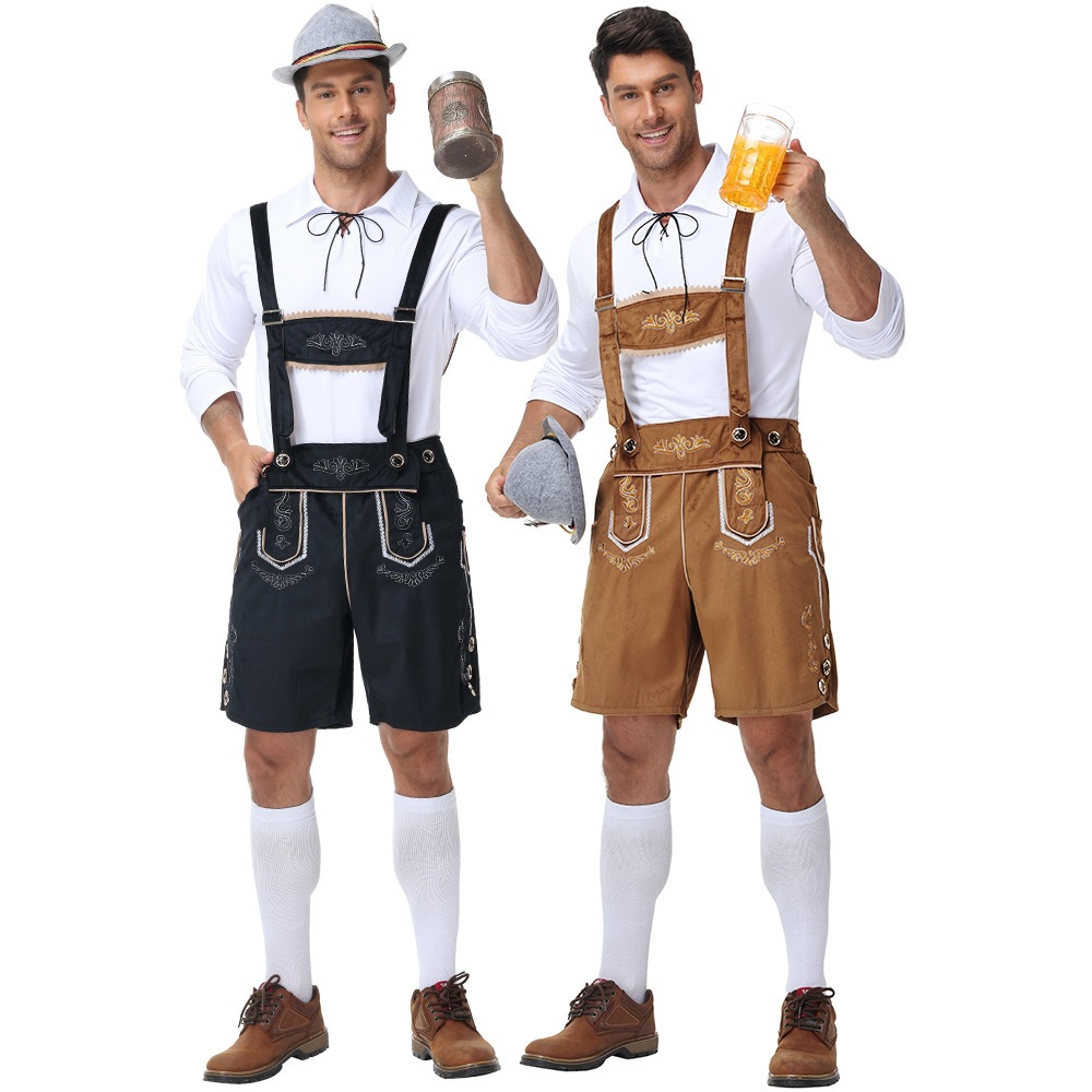 Munich Oktoberfest costumes, men's overalls, Bavarian traditional costumes, Halloween costumes