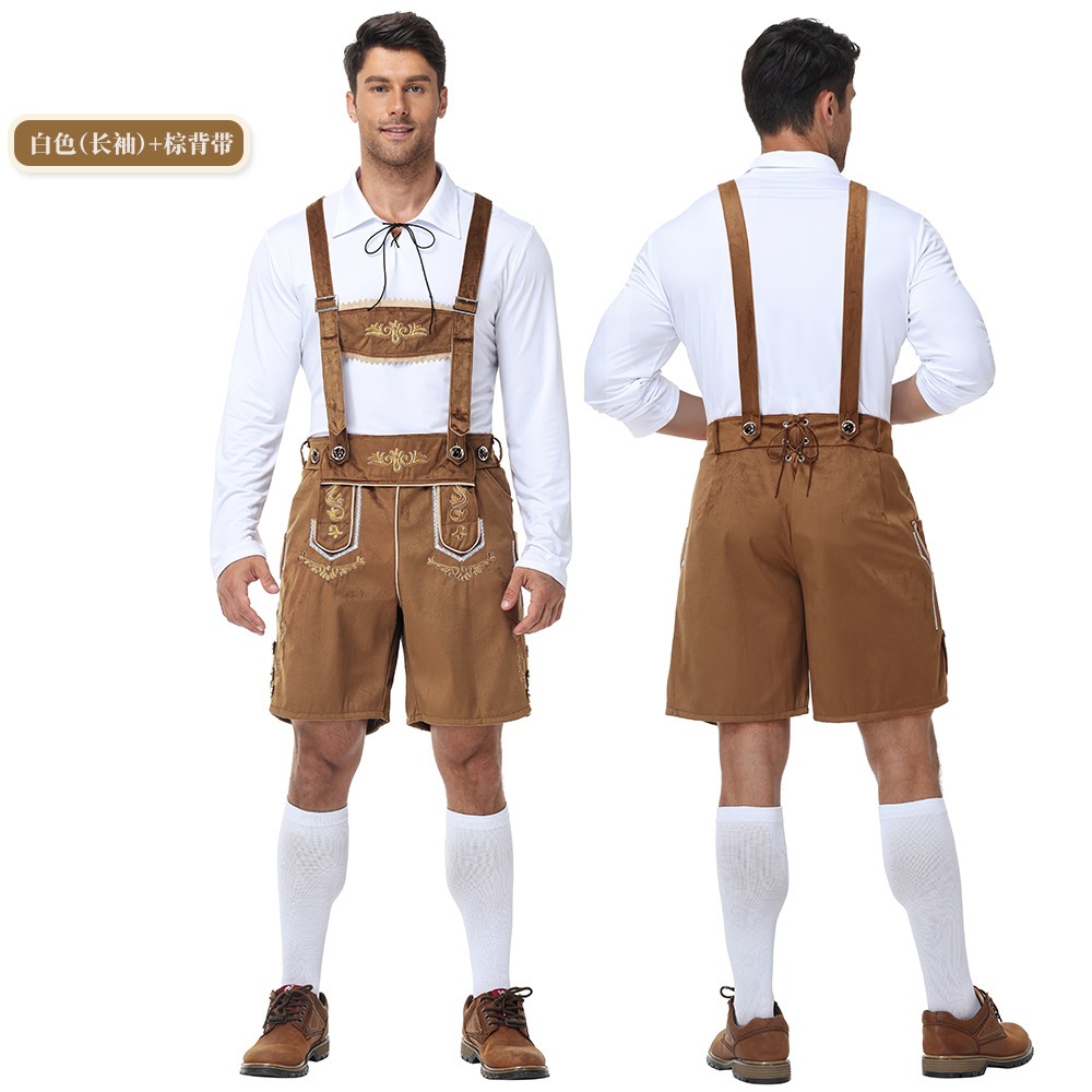 Munich Oktoberfest costumes, men's overalls, Bavarian traditional costumes, Halloween costumes