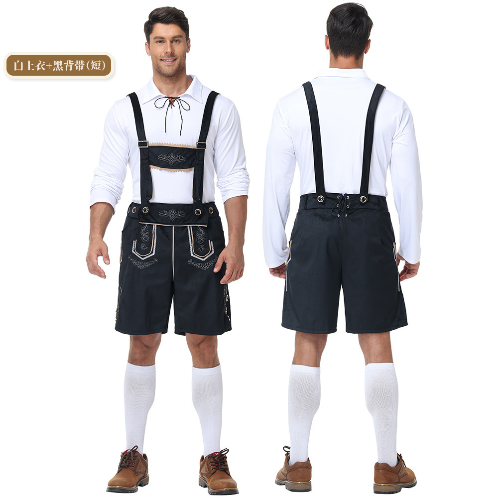 Munich Oktoberfest costumes, men's overalls, Bavarian traditional costumes, Halloween costumes