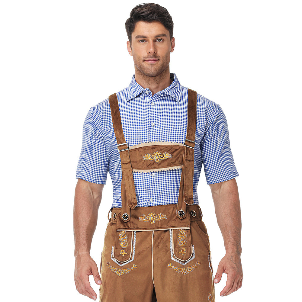 Munich Oktoberfest costumes, men's overalls, Bavarian traditional costumes, Halloween costumes