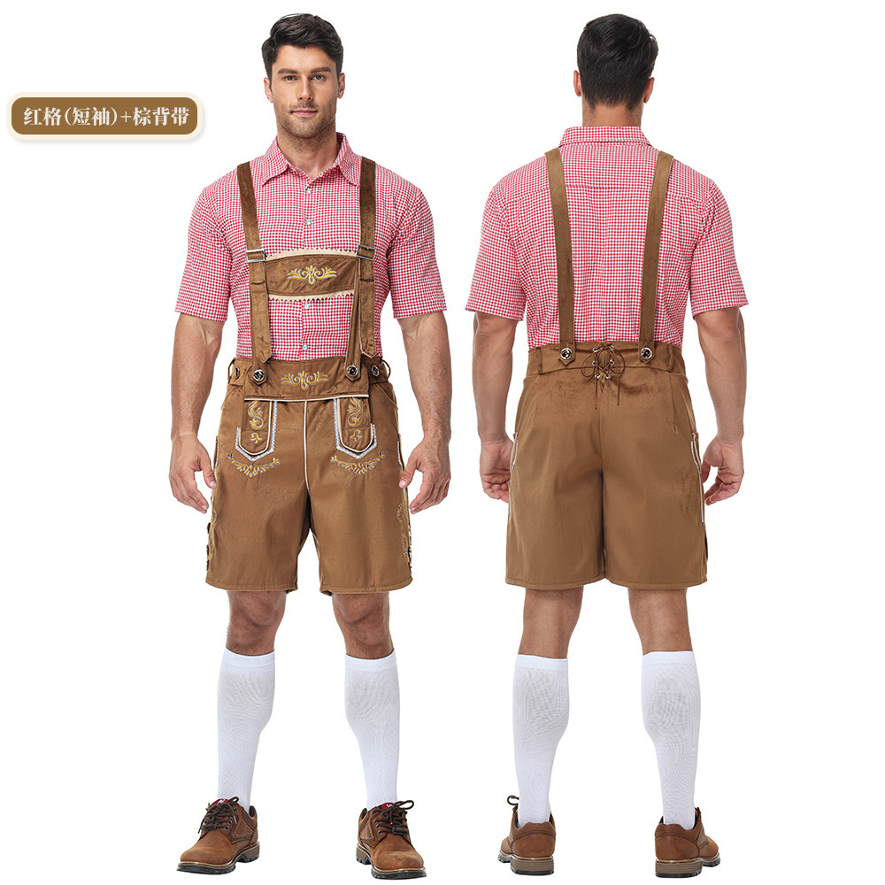 Munich Oktoberfest costumes, men's overalls, Bavarian traditional costumes, Halloween costumes