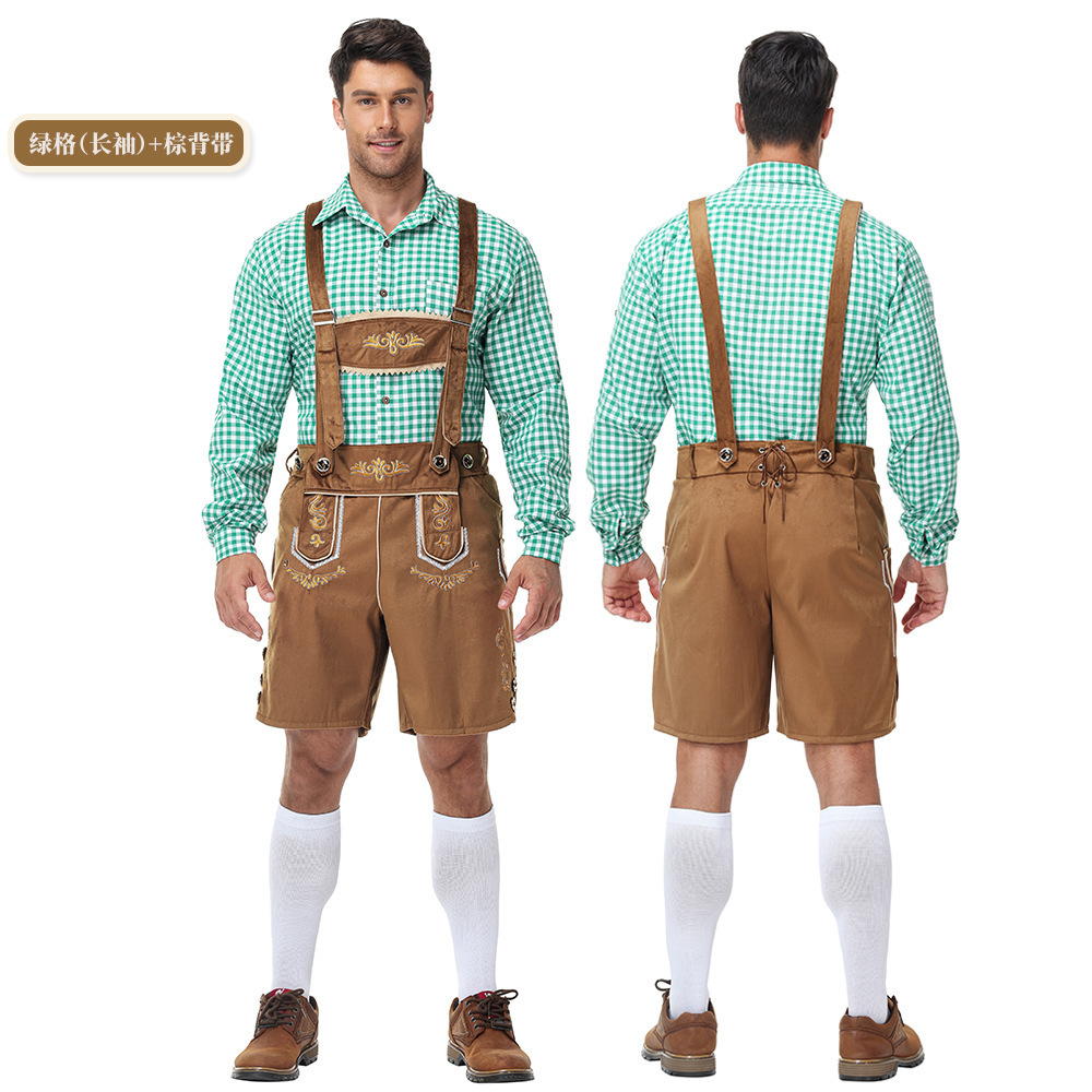 Munich Oktoberfest costumes, men's overalls, Bavarian traditional costumes, Halloween costumes