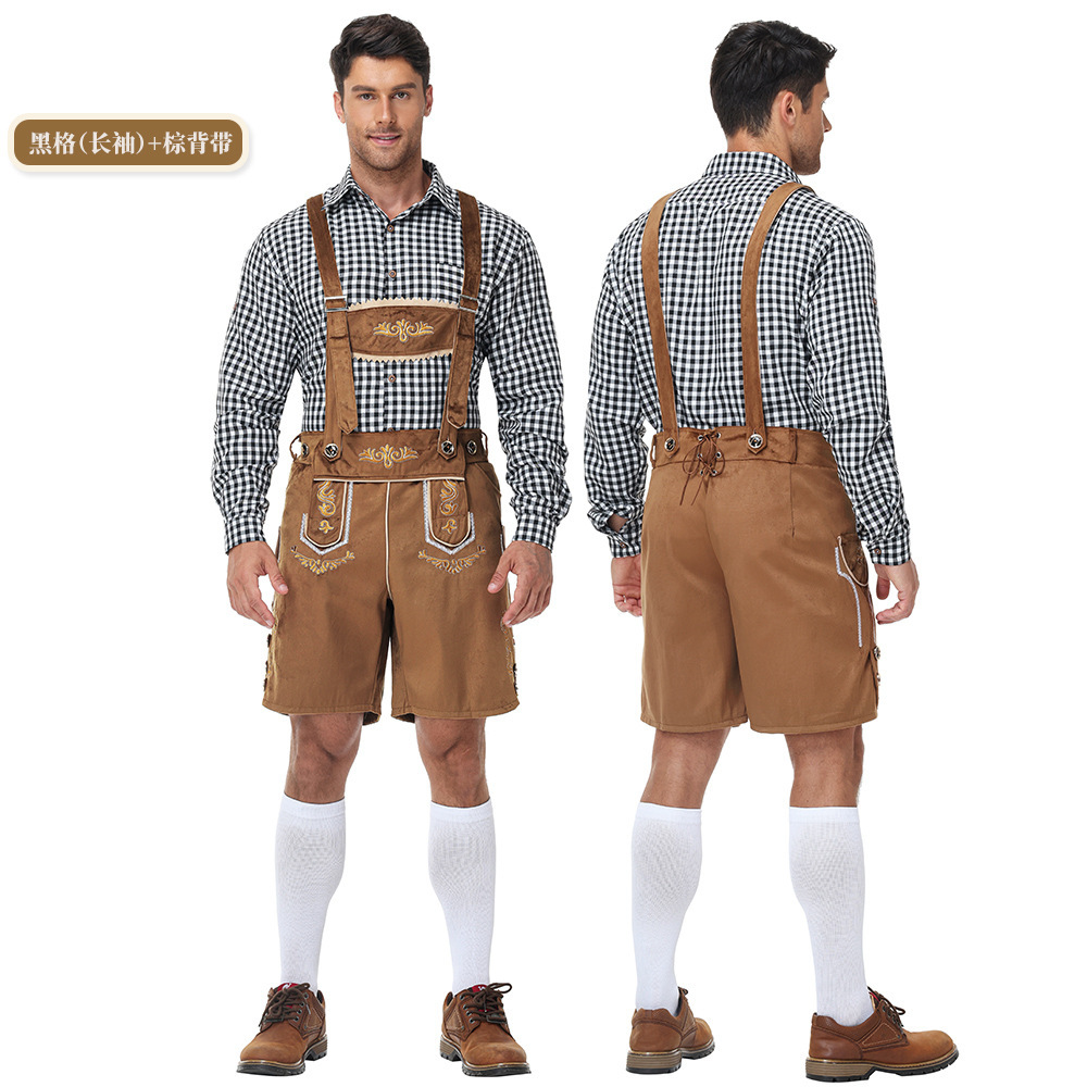 Munich Oktoberfest costumes, men's overalls, Bavarian traditional costumes, Halloween costumes