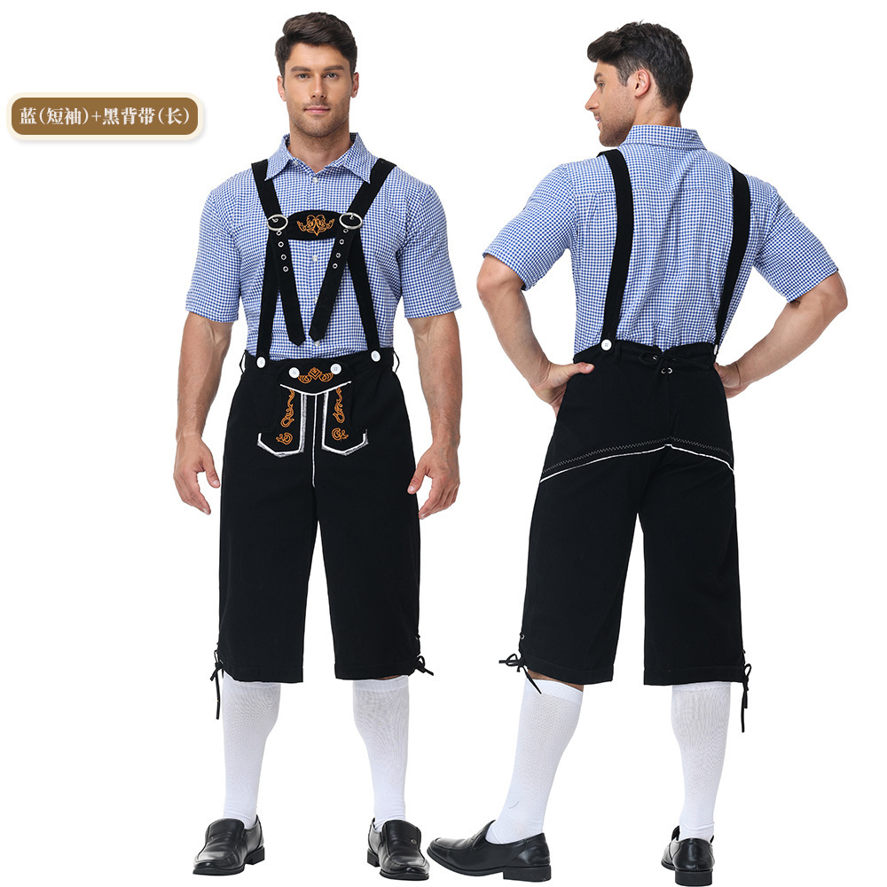 Munich Oktoberfest costumes, men's overalls, Bavarian traditional costumes, Halloween costumes