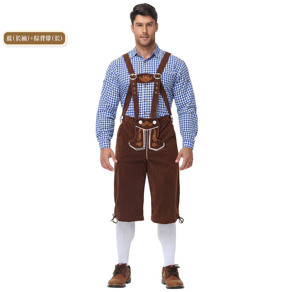Munich Oktoberfest costumes, men's overalls, Bavarian traditional costumes, Halloween costumes