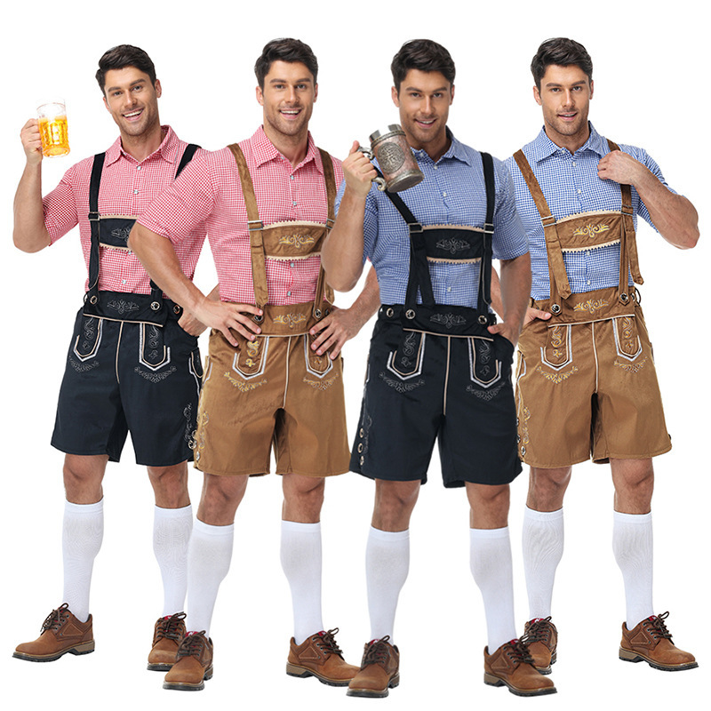 Munich Oktoberfest costumes, men's overalls, Bavarian traditional costumes, Halloween costumes