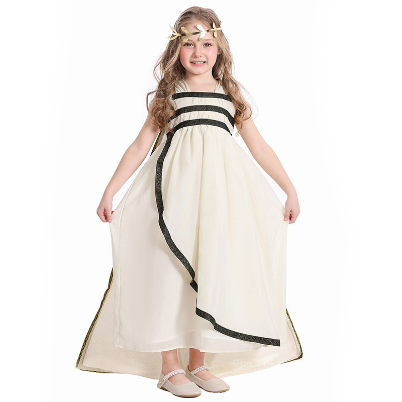 Halloween costume, Greek style birthday party dress, Greek goddess white dress