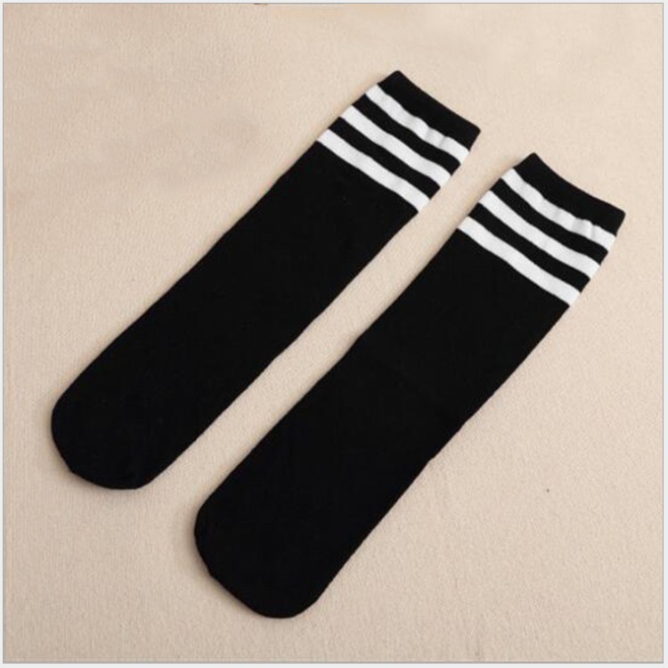 Halloween/Children's Day White Knee-High Socks, Mid-Calf Socks, Girls' and Boys' Student Soccer Socks, Sports Socks, Cotton