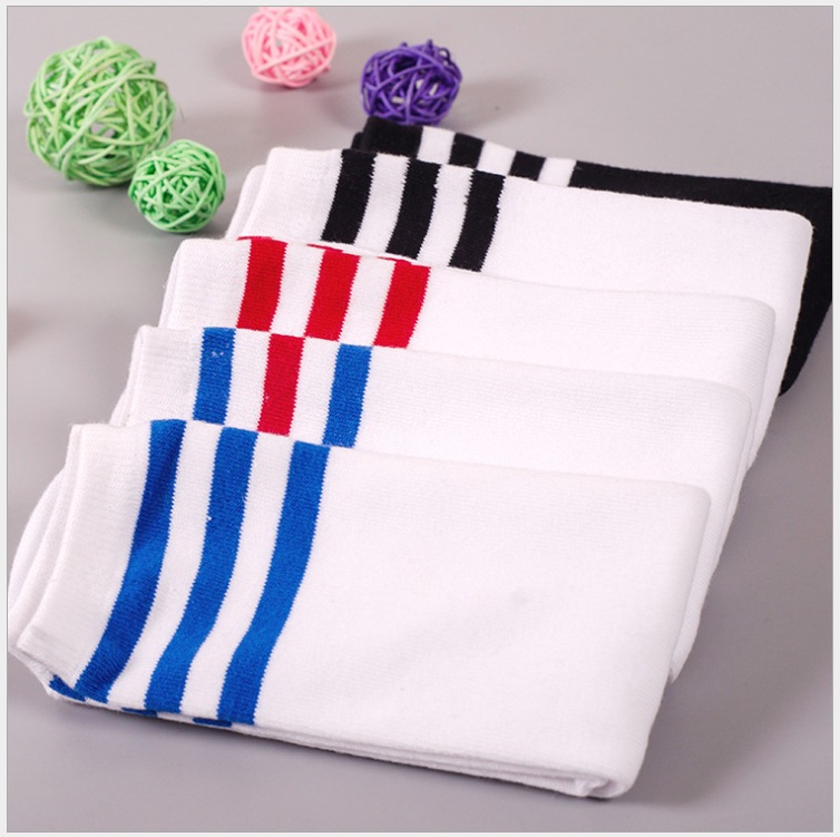 Halloween/Children's Day White Knee-High Socks, Mid-Calf Socks, Girls' and Boys' Student Soccer Socks, Sports Socks, Cotton