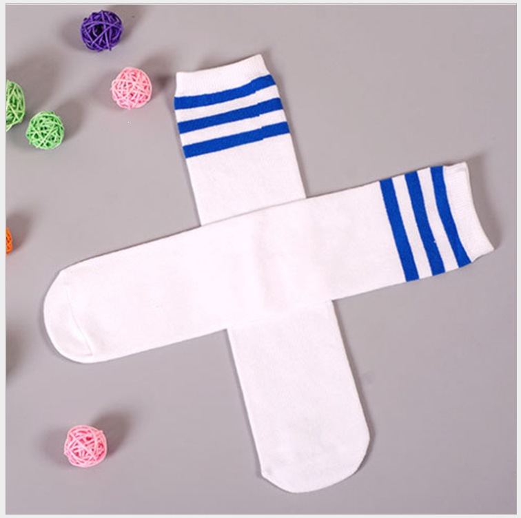 Halloween/Children's Day White Knee-High Socks, Mid-Calf Socks, Girls' and Boys' Student Soccer Socks, Sports Socks, Cotton