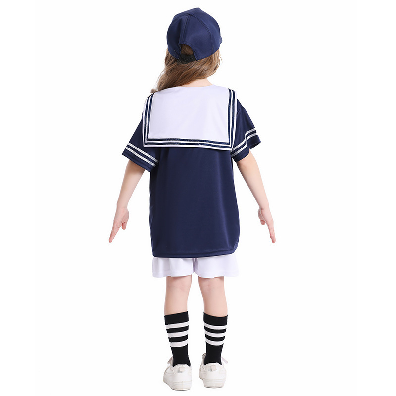 Boys' and girls' navy sailor suit sets, children's school style, kindergarten performance costumes
