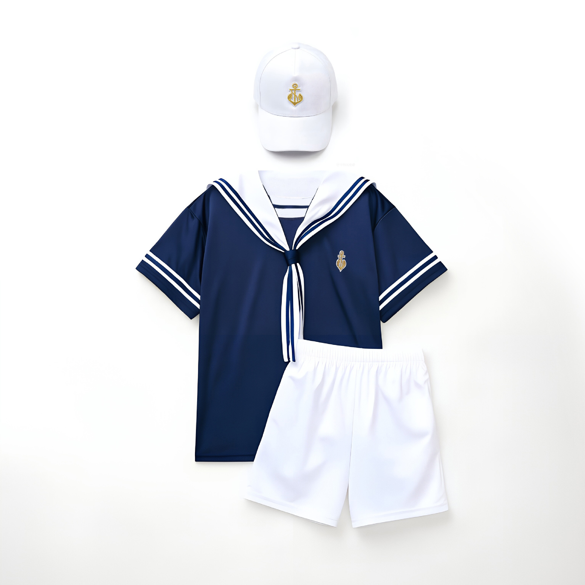 Boys' and girls' navy sailor suit sets, children's school style, kindergarten performance costumes