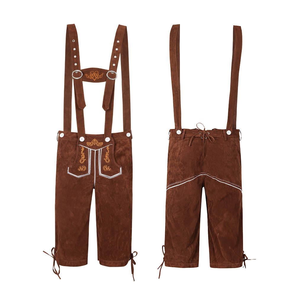New Bavarian adult men's clothing for the traditional German Oktoberfest in Munich.