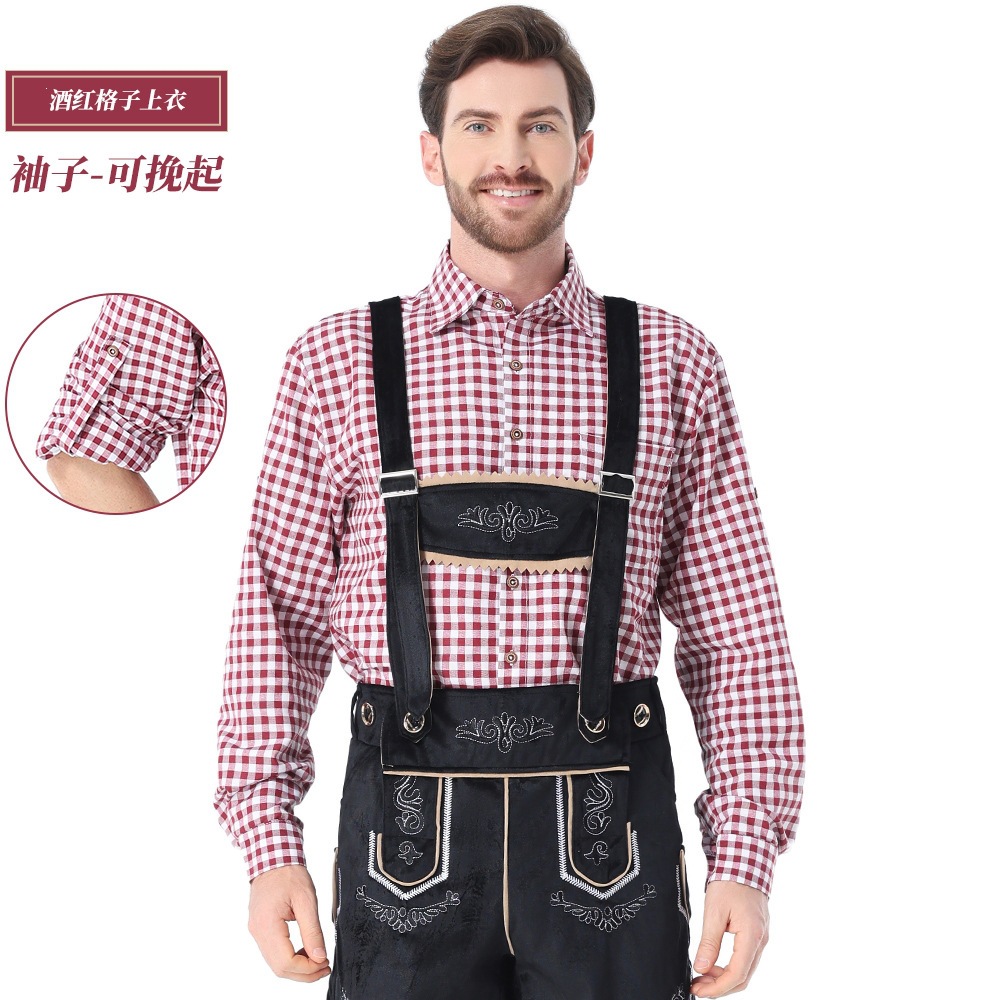 New Bavarian adult men's clothing for the traditional German Oktoberfest in Munich.