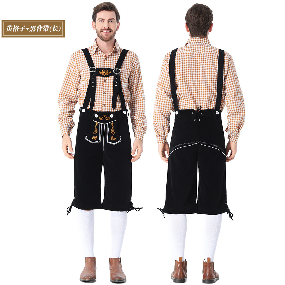 New Bavarian adult men's clothing for the traditional German Oktoberfest in Munich.
