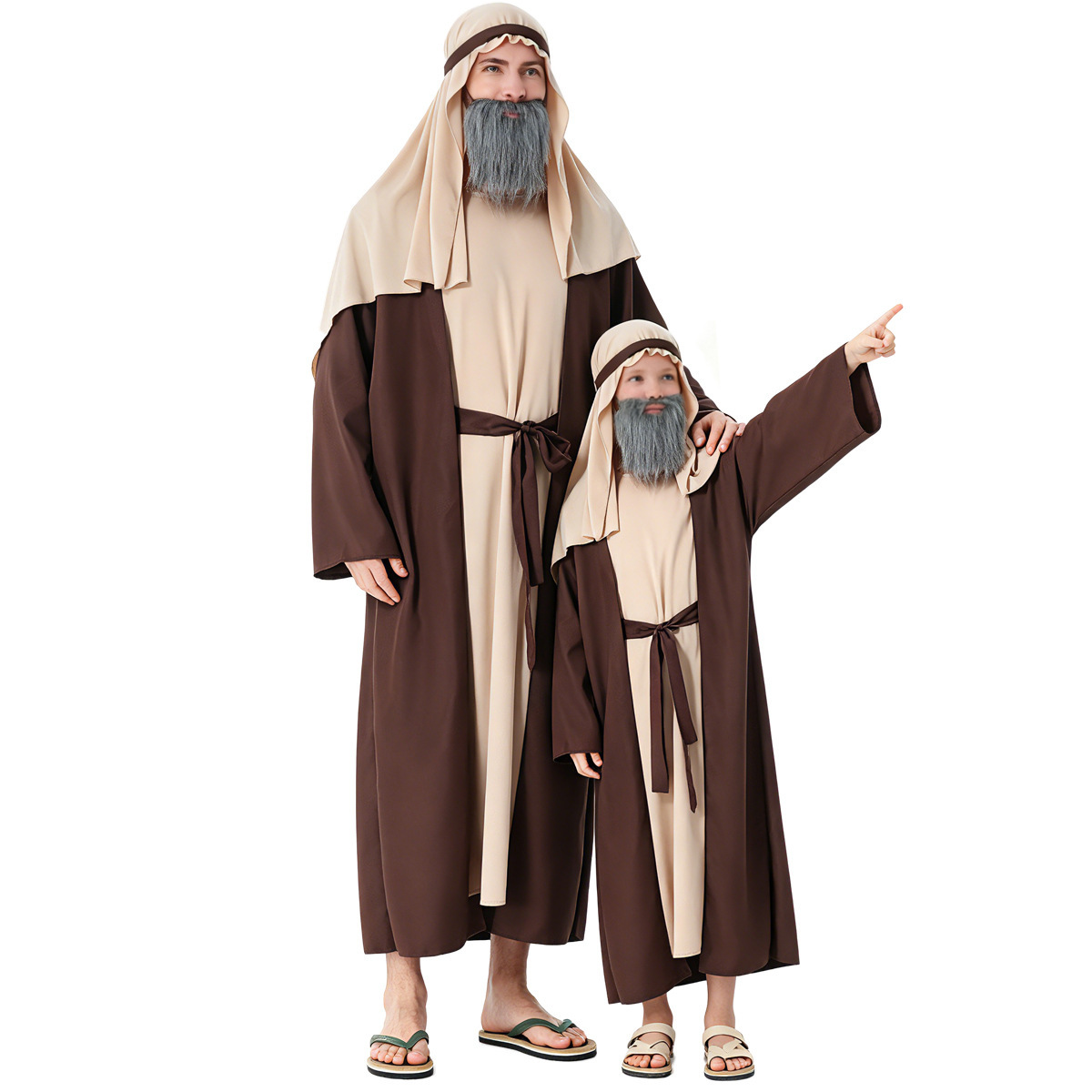 New two-tone Grandpa Cosplay Costume, Halloween Role-Playing Outfit, Shepherd Style, Male