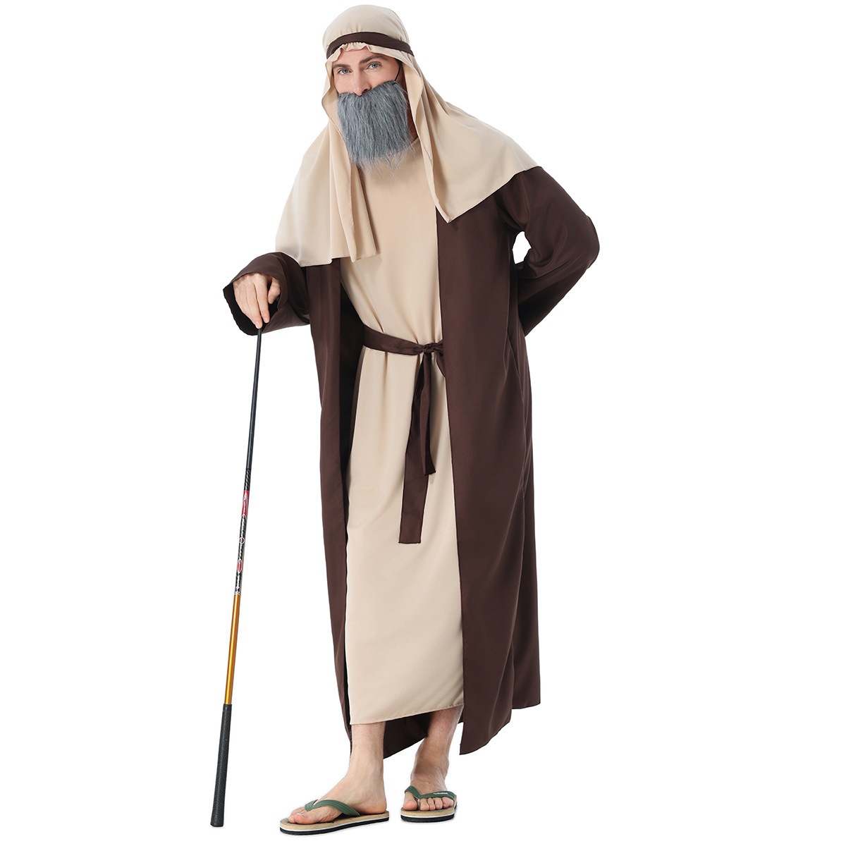 New two-tone Grandpa Cosplay Costume, Halloween Role-Playing Outfit, Shepherd Style, Male