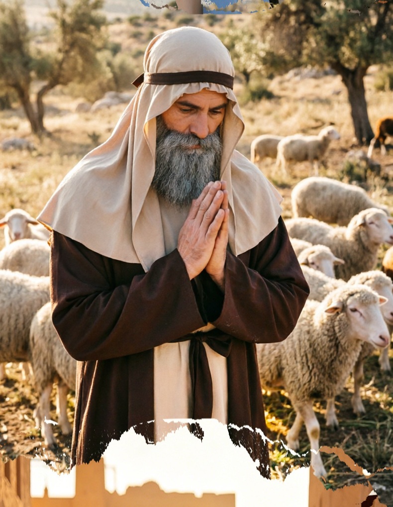 New two-tone Grandpa Cosplay Costume, Halloween Role-Playing Outfit, Shepherd Style, Male